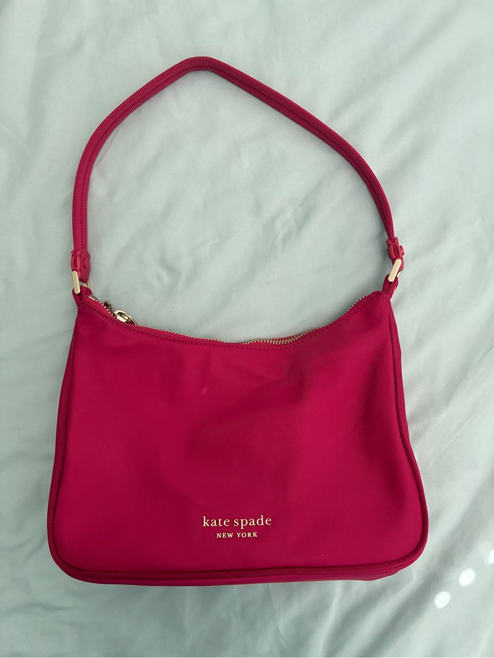 kate spade Hot Pink Shoulder Bag with Gold-Tone Accents